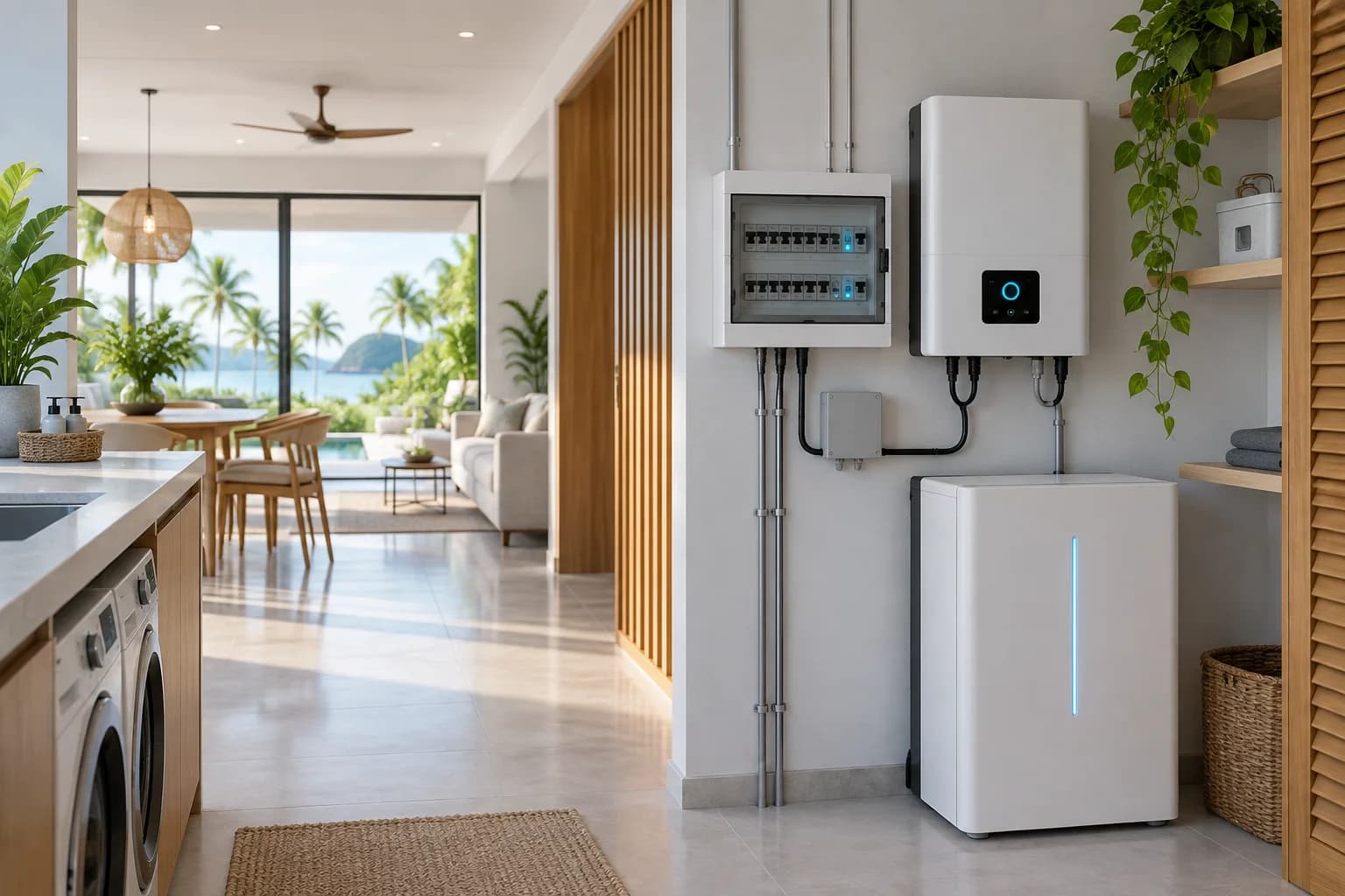 Monitored electrical distribution, inverter and home energy storage equipment